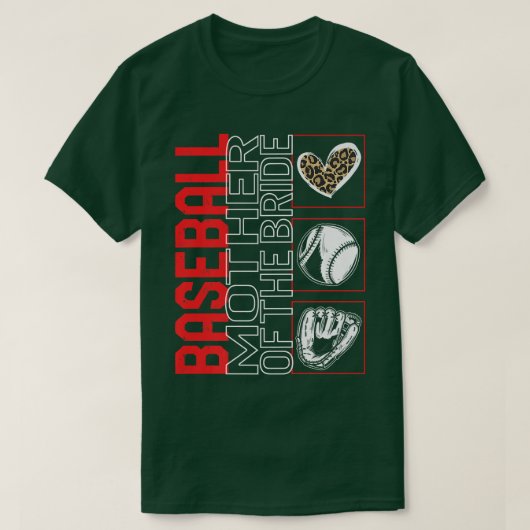 Baseballmutter des Bride Game Day Leopard hören T-Shirt (Design vorne)