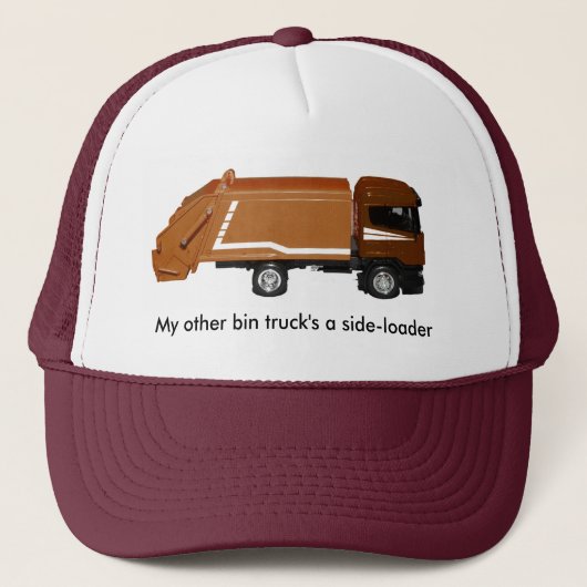 Baseballmütze, brauner Behälter-LKW Truckerkappe (Vorderseite)
