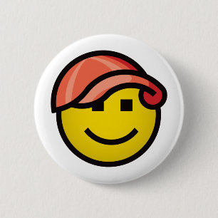 Baseballmütze Smilie - Rot Button