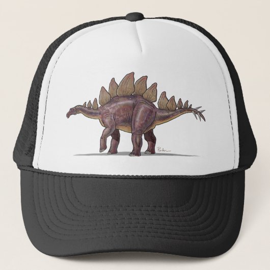 Baseballmützestegosaurus-Dinosaurier Truckerkappe (Vorderseite)
