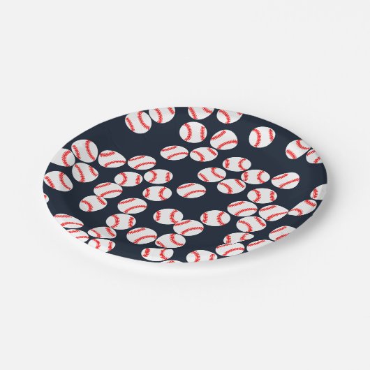 Baseballpapierplatte Pappteller (Schrägansicht)