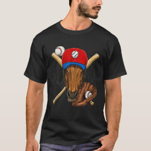 Baseballpferd-Liebhaber Baseball-Spieler T-Shirt