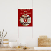 Baseballplakate, Teamfarben, Team, Spielername Poster (Küche)