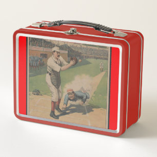 Baseballposter-Lunchbox Metall Brotdose