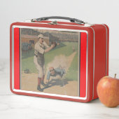 Baseballposter-Lunchbox Metall Brotdose (Beispiel)