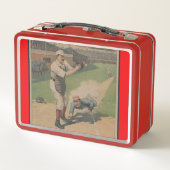 Baseballposter-Lunchbox Metall Brotdose (Rückseite)
