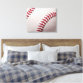 Baseballs - Baseball-Hintergrundvorlage anpassen Leinwanddruck (Insitu (Schlafzimmer))