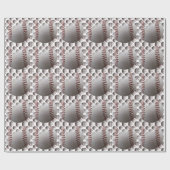 Baseballs Baseball Sportwrapping Paper Geschenkpapier (Flach)