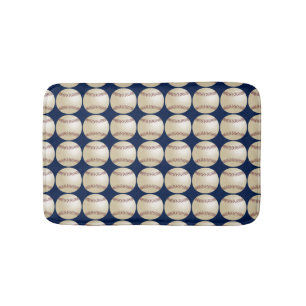 Baseballs blau oder wählen Sie Ihre Farbpalette au Badematte