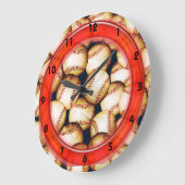 BASEBALLS Clock Große Wanduhr (Winkel)