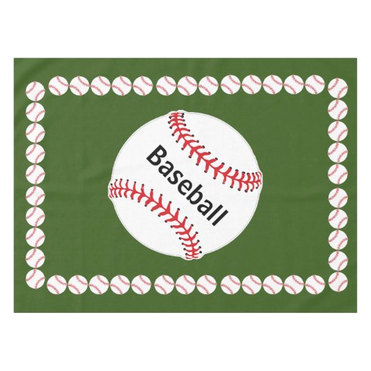Baseballs Design Tablecloth Tischdecke (Vorderseite (Horizontal))