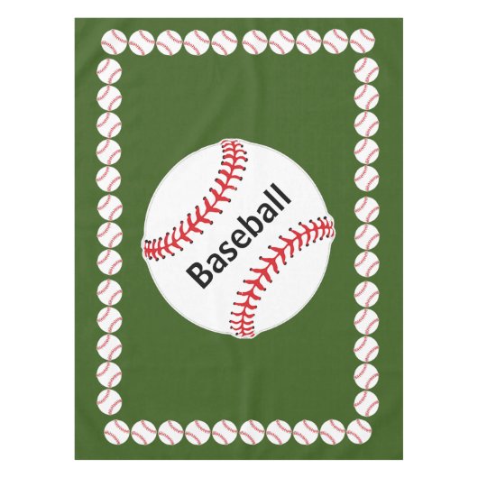 Baseballs Design Tablecloth Tischdecke (Vorderseite)