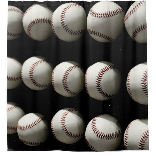 Baseballs Duschvorhang (Vorderseite)