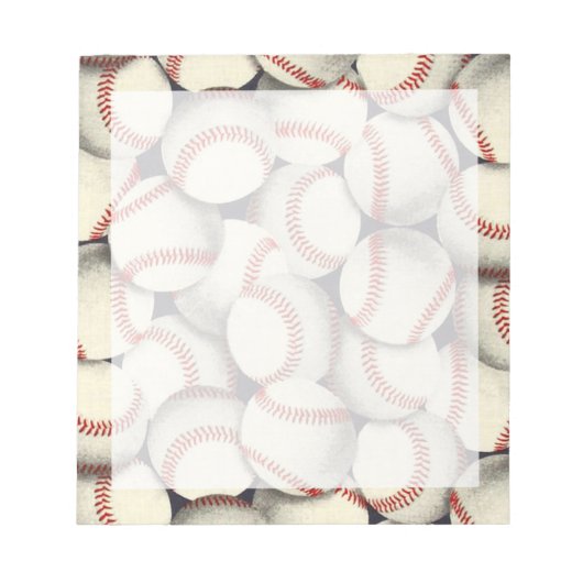 Baseballs En Masse Notizblock (Vorderseite)