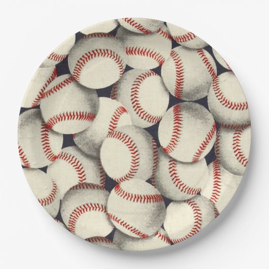 Baseballs En Masse Pappteller (Vorderseite)