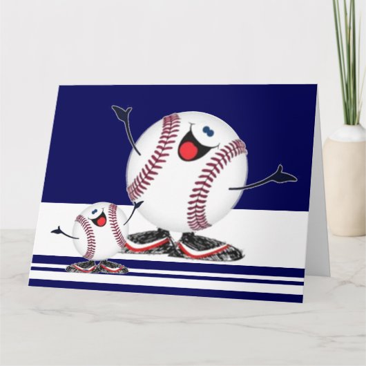 Baseballs feiern karte (Vorderseite)