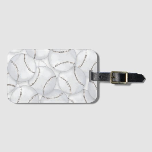 Baseballs Gepäckanhänger (Vorderseite (Horizontal))