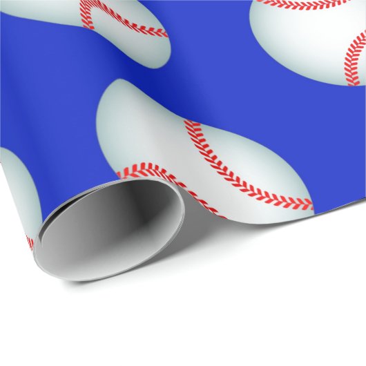 Baseballs Geschenkpapier (Rolleneckpunkt)