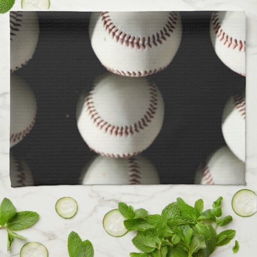 Baseballs Geschirrtuch (Gefaltet)