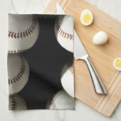 Baseballs Geschirrtuch (Viertel Falte)