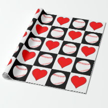 Baseballs & Hearts-Muster Baseball-Player-Sport
