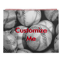 Baseballs in Schwarz und Weiß Kalender