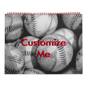 Baseballs in Schwarz und Weiß Kalender