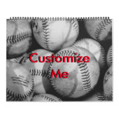 Baseballs in Schwarz und Weiß Kalender (Titelbild)