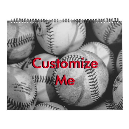 Baseballs in Schwarz und Weiß Kalender (Titelbild)