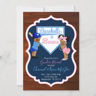 Baseballs oder Bows Einladung
