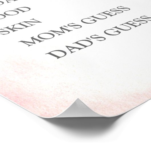 Baseballs oder Bows Gender Reveal Alte Ehefrauen G Poster (Ecke)