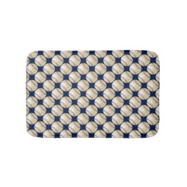 Baseballs on Diagonal Choose Your Color Bath Mat Badematte