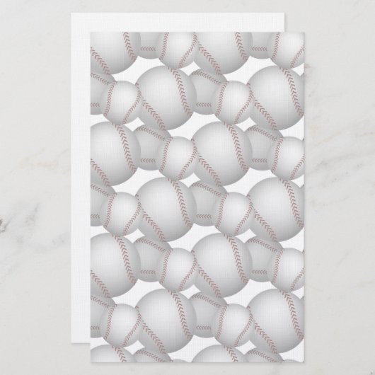 Baseballs Pattern Briefpapier (Vorne/Hinten)