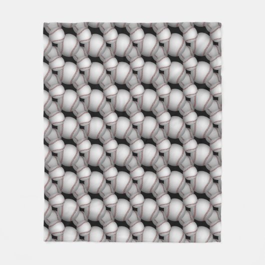 Baseballs Pattern Fleecedecke (Vorderseite)
