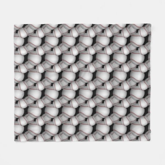 Baseballs Pattern Fleecedecke (Vorderseite (Horizontal))
