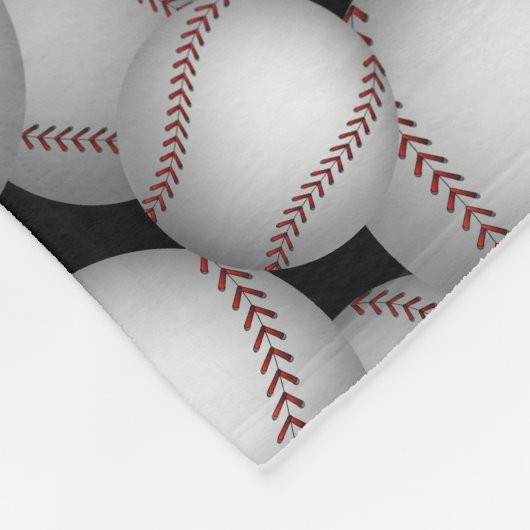 Baseballs Pattern Fleecedecke (Ecke)