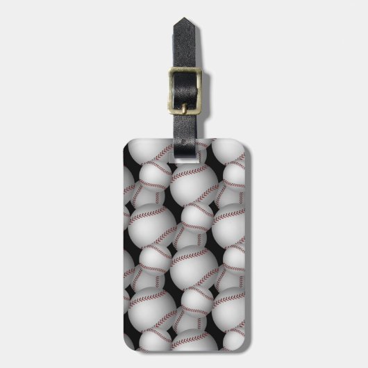 Baseballs Pattern Gepäckanhänger (Vorderseite vertikal)