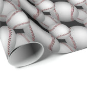 Baseballs Pattern Geschenkpapier (Rolleneckpunkt)
