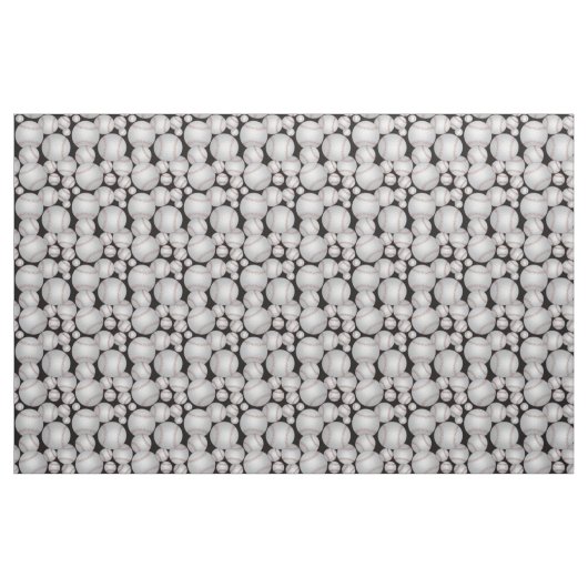 Baseballs Pattern Grau Stoff (Yard (91,4 cm))