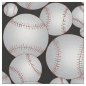 Baseballs Pattern Grau Stoff (Nahaufnahme)