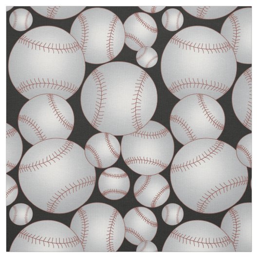 Baseballs Pattern Grau Stoff (Muster)
