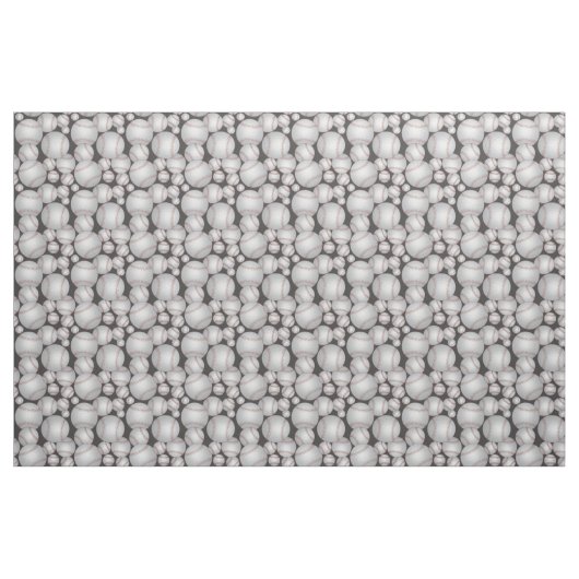 Baseballs Pattern Grau Stoff (Yard (91,4 cm))