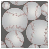 Baseballs Pattern Grau Stoff (Nahaufnahme)