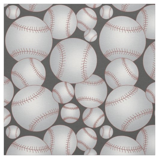 Baseballs Pattern Grau Stoff (Muster)
