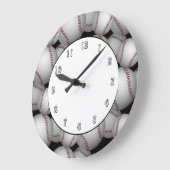 Baseballs Pattern Große Wanduhr (Winkel)
