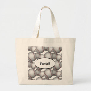 Baseballs Pattern Jumbo Stoffbeutel