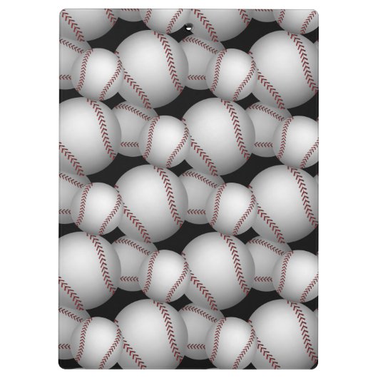 Baseballs Pattern Klemmbrett (Rückseite)