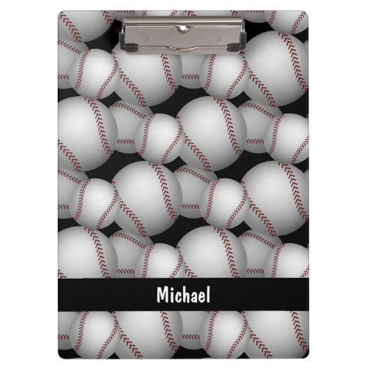 Baseballs Pattern Klemmbrett (Vorderseite)