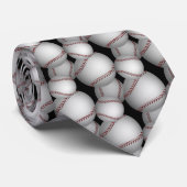 Baseballs Pattern Krawatte (Gerollt)