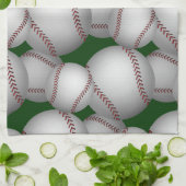 Baseballs Pattern Küchentuch (Gefaltet)